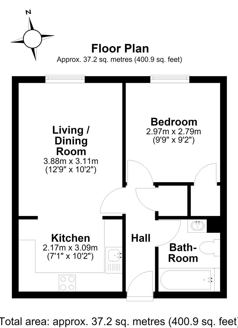 Floor plan Regatta Court, Oyster Row, Cambridge